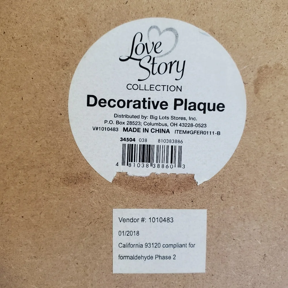 Love Story Decorative Wall Art Set with Inspirational Quotes New